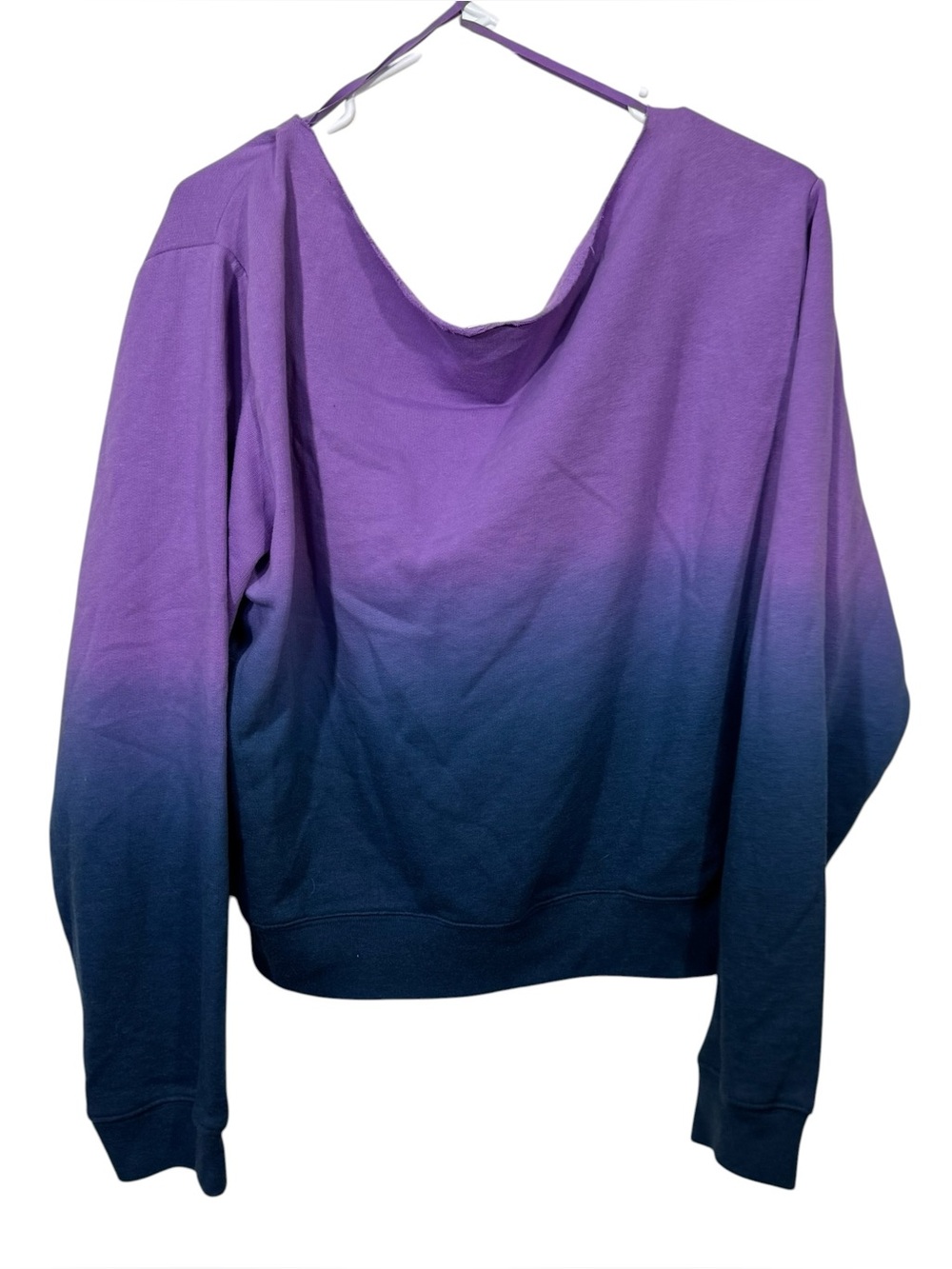 Victoria's Secret PINK Y2K Everyday Lounge Off Shoulder Ombre Graphic Sweatshirt - Picture 3 of 5